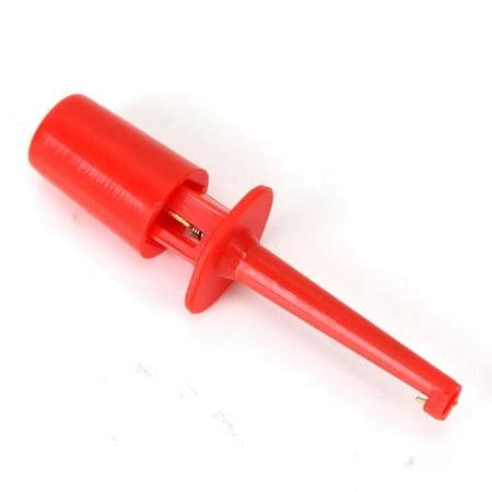 10 X Mini Test Hook Probe Spring Clip For PCB SMD IC Red 10 X Mini Test Hook Probe Spring Clip For PCB SMD IC Red